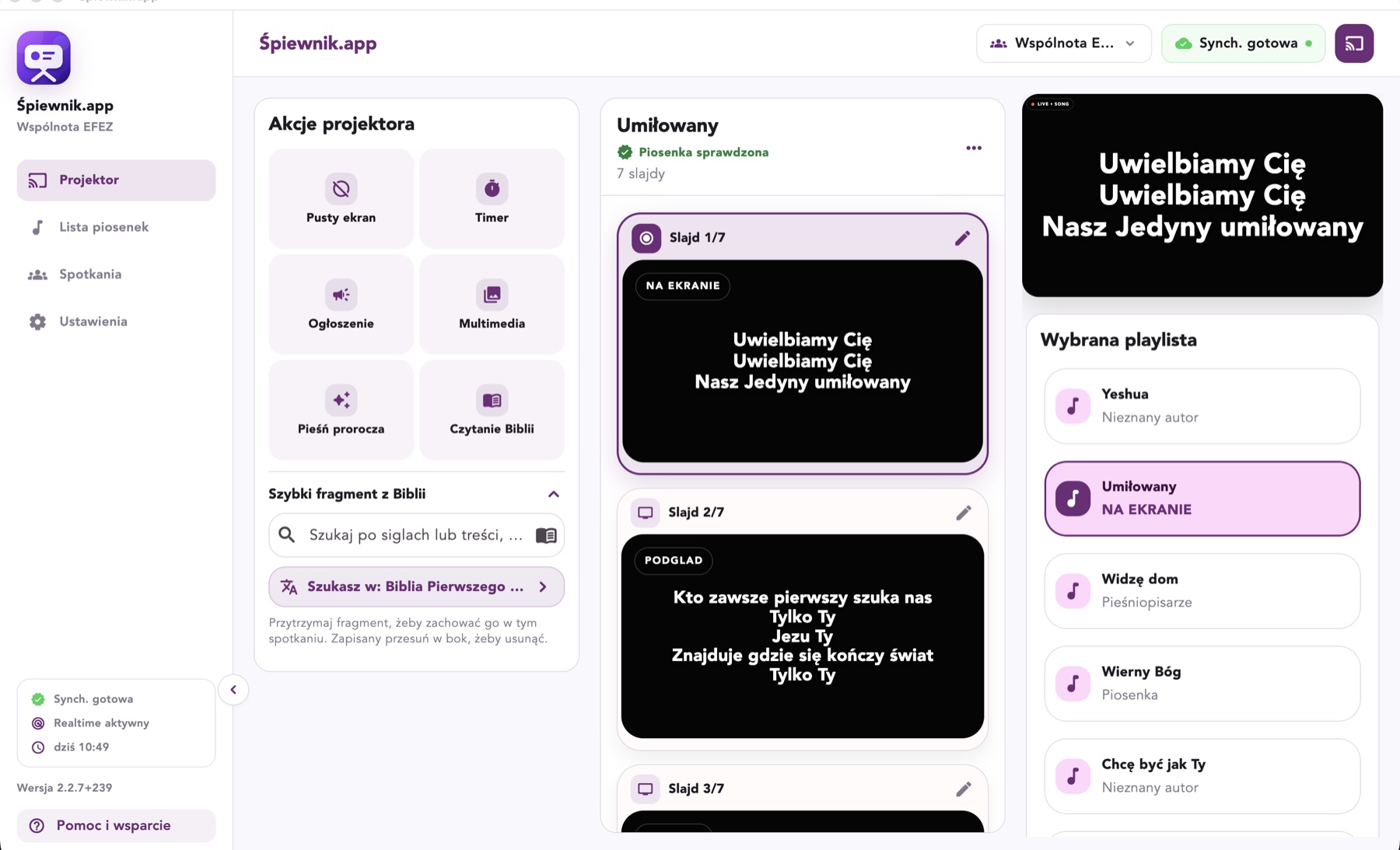 Biblioteka pieśni w Śpiewnik.app